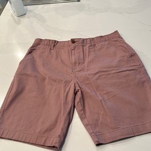 Mens Mauve Pink Flat Front Shorts 33